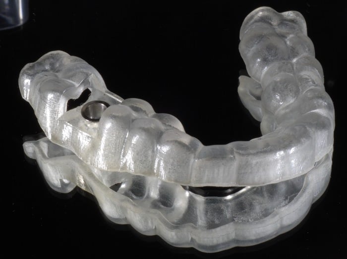 Guided surgery appliance figure 1 Burbank Dental Lab guided surgery appliance