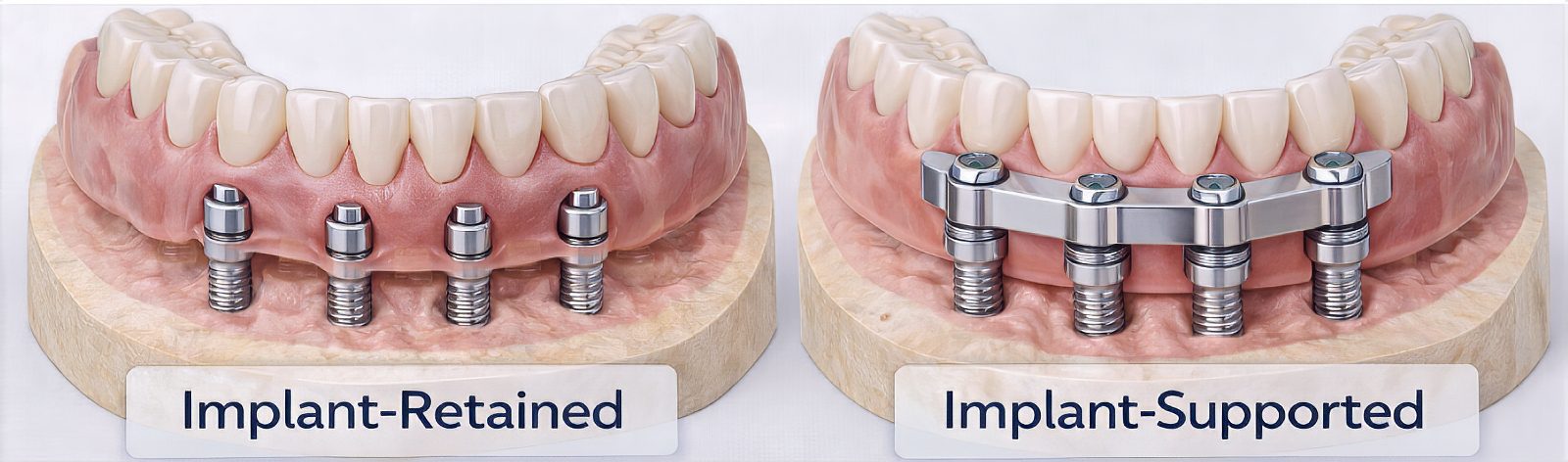 Implant-Supported vs Implant-retained: Why The Bar Matters - Burbank Dental Lab